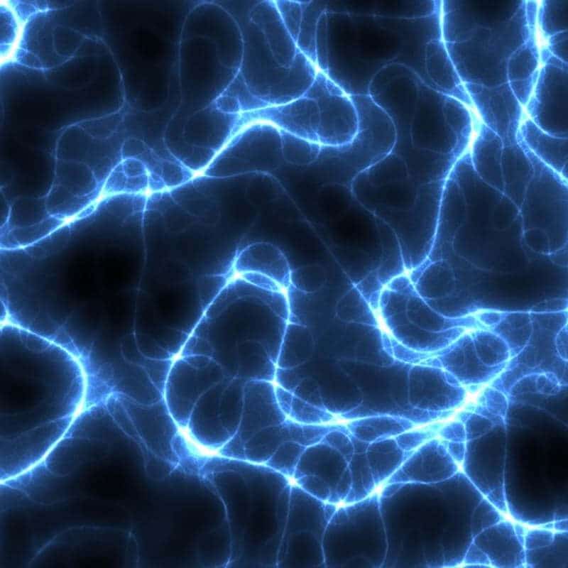 Swirls of blue electricity.