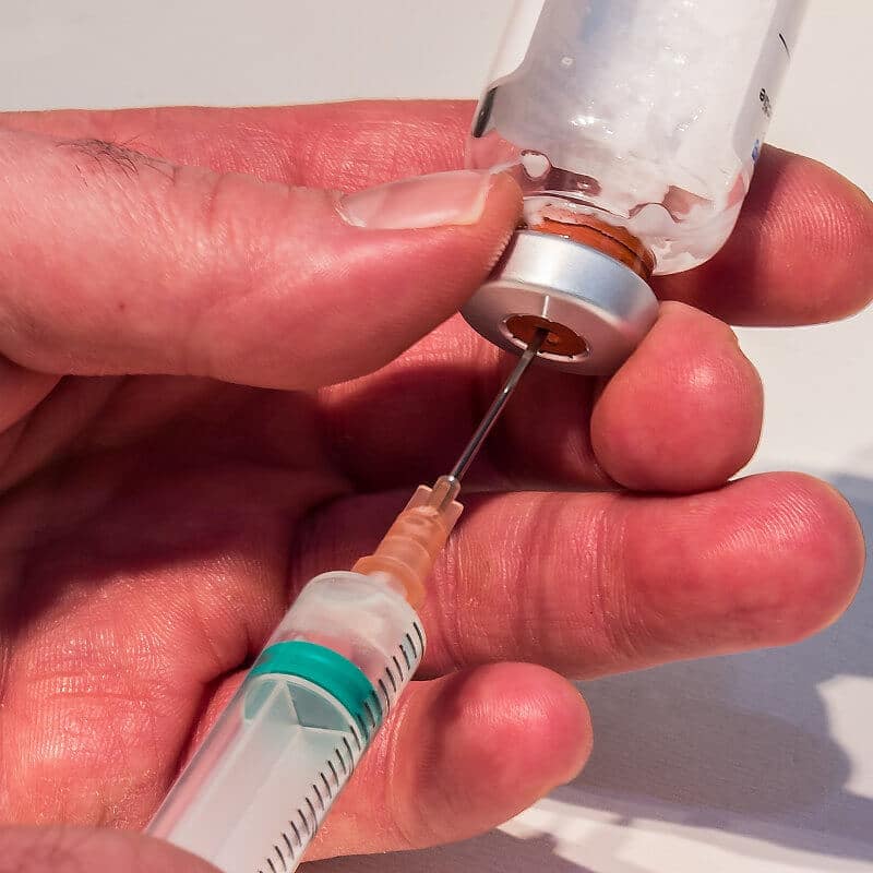A syringe.