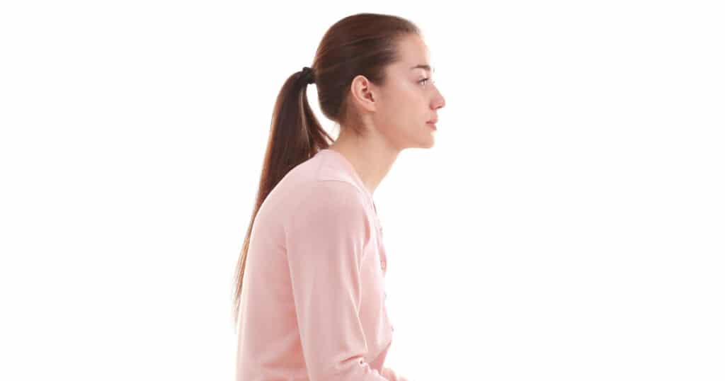 Girl with a hunchback.